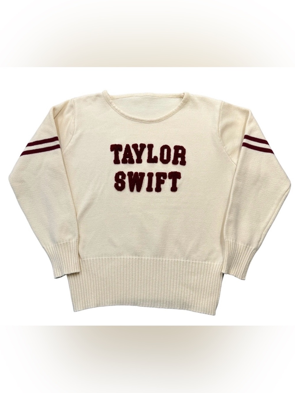 OFFICIAL Taylor Swift Red Taylor’s Version Collegiate Knit Sweater